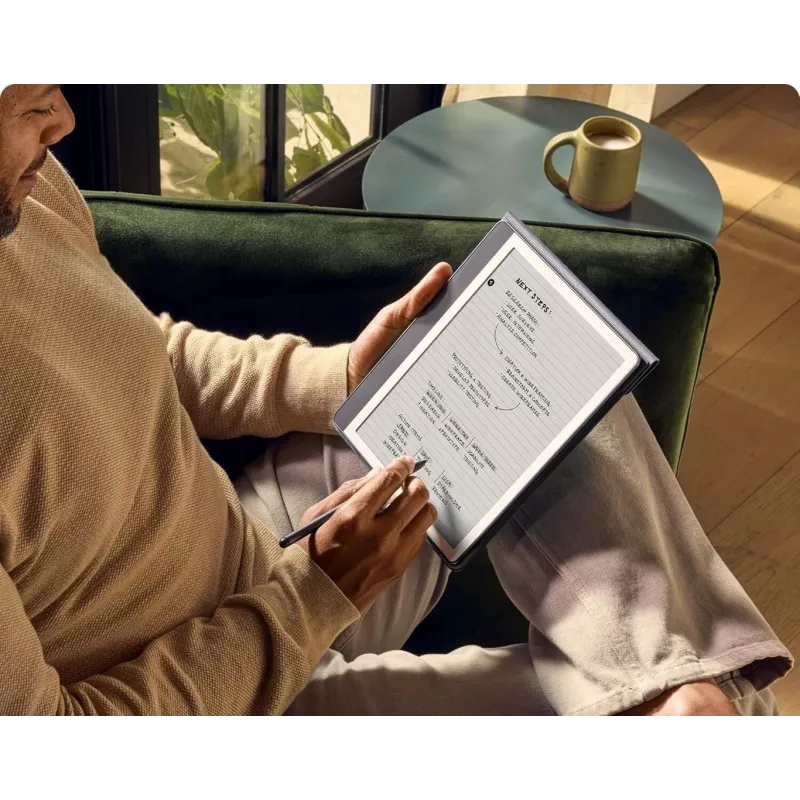 Ebook New Kindle Scribe - wersja 2024, 10,2 cala, bez odblasków, 64 GB Wi-Fi (bez reklam na ekranie blokady) z rysikiem Premium Pen w kolorze wolframowym