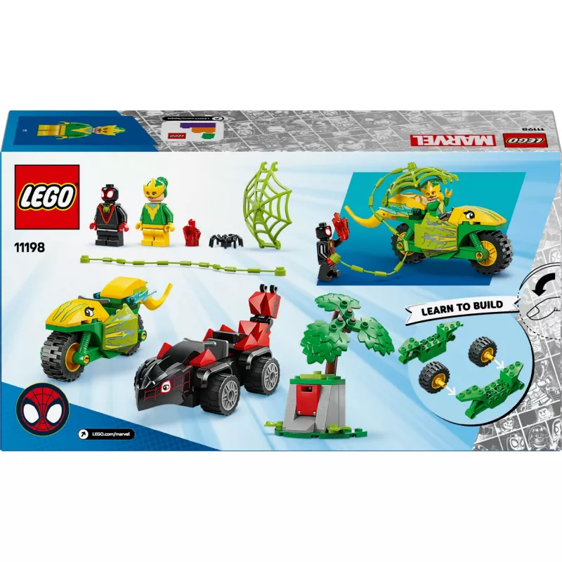 LEGO MARVEL 11198 Pościg Spina i Electro w pojazdach dinozaurów