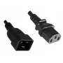 Microconnect PE030610 kabel zasilający Czarny 1 m złącze C13 złącze C20