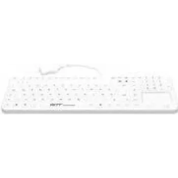 GETT GCQ CleanType Prime Touch+ USB Silicone Tast. Magnete hinten desinfizierbar waterproof IP65 backlit Biały 109 Buttons (DE) (KG26236)