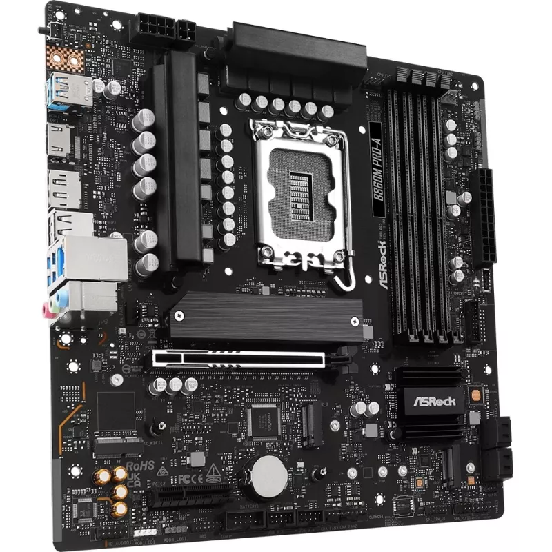 Płyta główna ASRock B860M Pro-A micro ATX — Intel B860, LGA 1851, DDR5, 4 DIMM, do 256 GB, 2.5Gb Ethernet