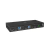 Lindy 2 Port Dual Head HDMI 4K60, USB 3.0 KVM Switch, 4096 x 2160 pikseli, 4K Ultra HD, Czarny
