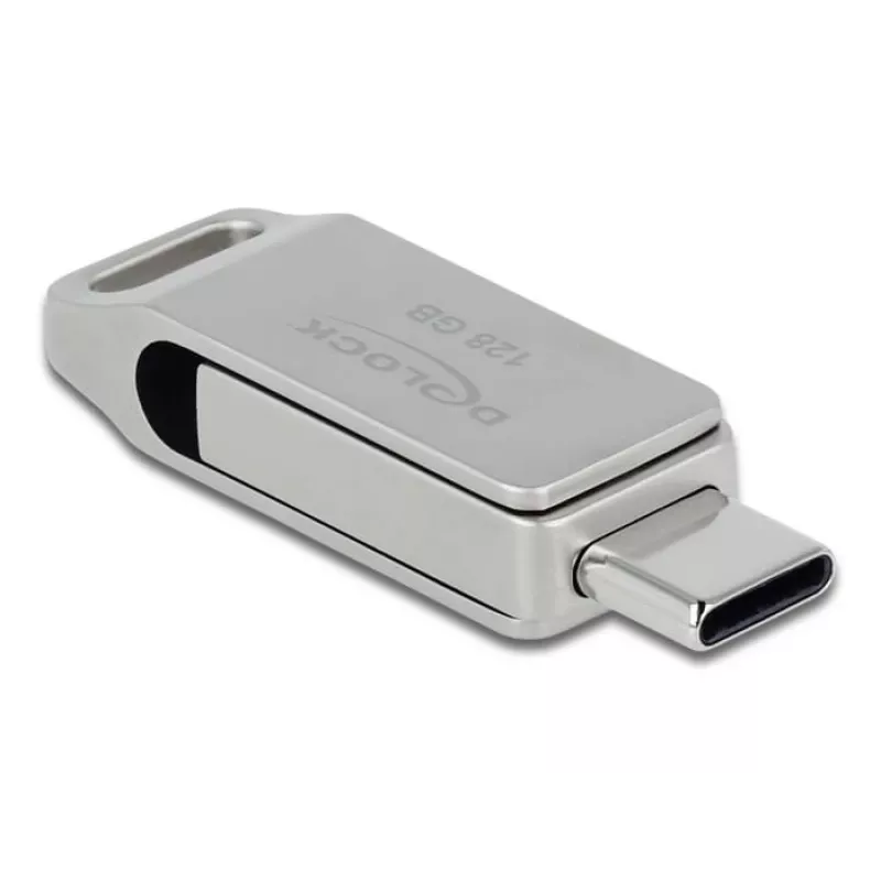 Pamięć USB DeLOCK 128GB USB-C Type-A Swivel Model