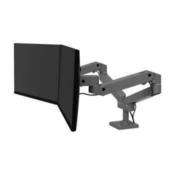 Ergotron LX Pro - Zestaw montażowy (podwójne ramię) - modułowy - na 2 monitory LCD - obok siebie - aluminium - ciemnoszary - Rozmiar ekranu: do 68,6 cm (do 27 cali) (45-686-293)
