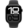 Apple Watch Series 10 Aluminiowa koperta GPS + Cellular 46mm Czarna diamentowa sportowa bransoleta Czarny M/L