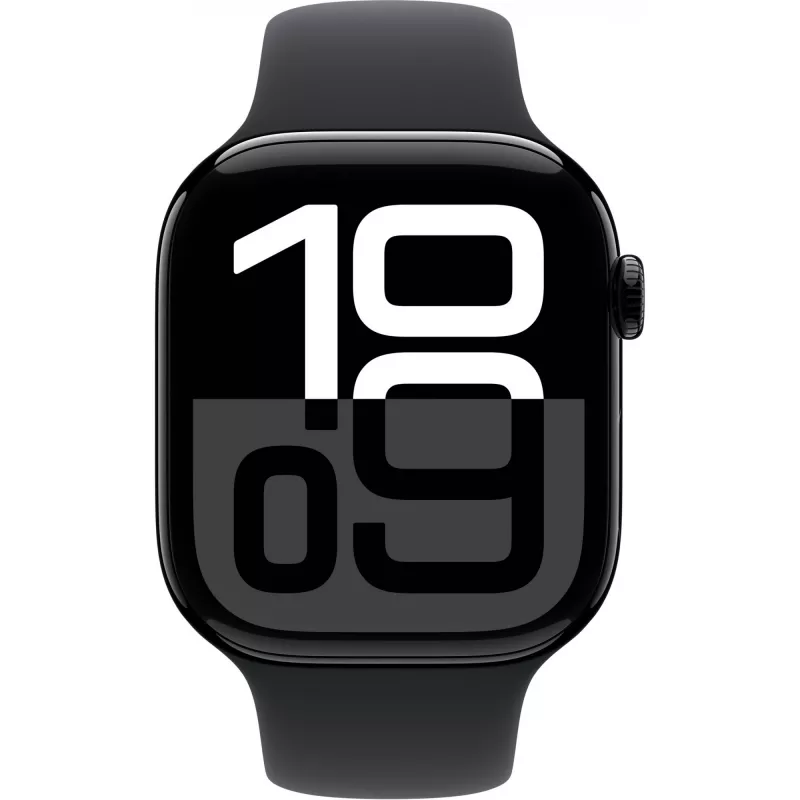 Apple Watch Series 10 Aluminiowa koperta GPS + Cellular 46mm Czarna diamentowa sportowa bransoleta Czarny M/L