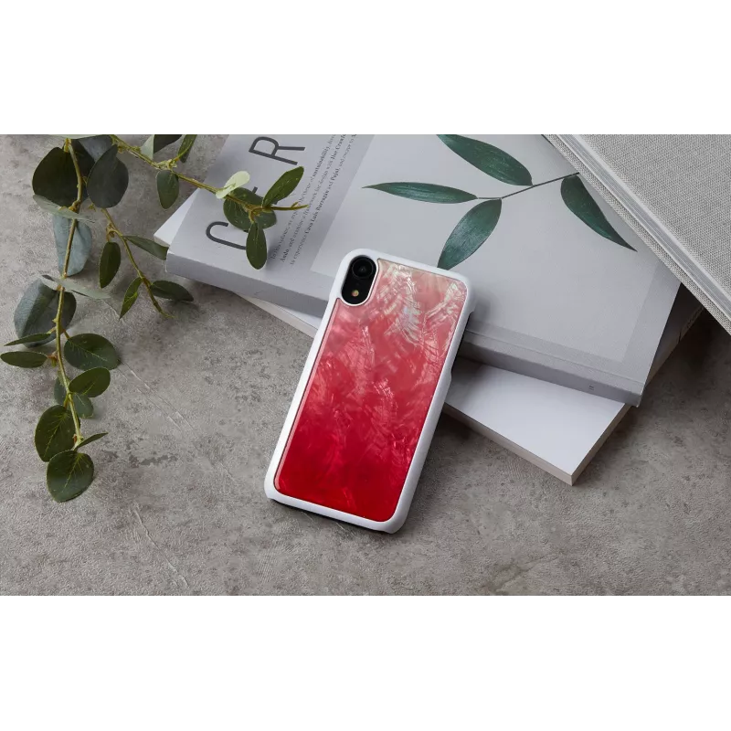Etui na smartfona iKins do iPhone XR — różowe lake i białe