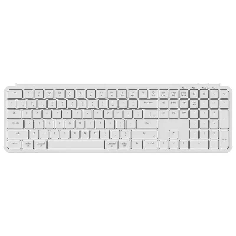 Keychron B6P-K8 Klawiatura Pełnowymiarowa USB RF Bezprzewodowa Bluetooth Ivory
