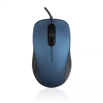 ModeCom MC-M10S - Mysz - Optyczna - 3 przyciski - Przewodowa - USB - Niebieska