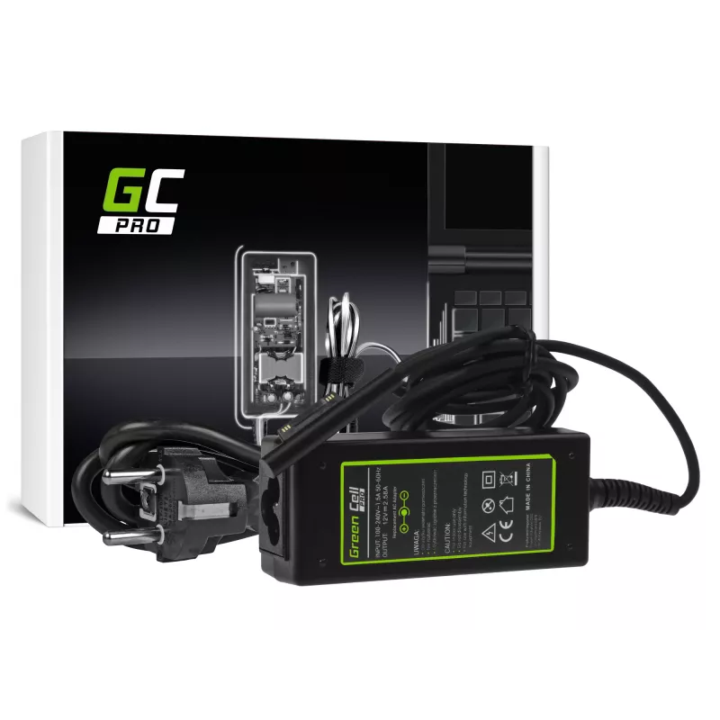 Zasilacz zielony Cell AD63P 36W 12V 2.58A wewnętrzny do laptopa, czarny