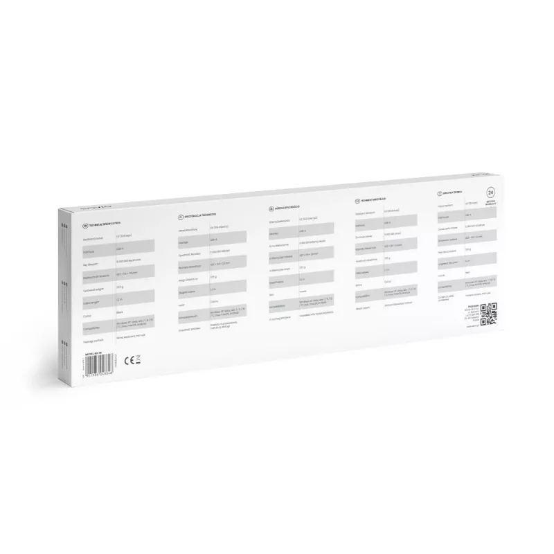 Klawiatura Savio KB-01 do domu/biura USB QWERTY US English Czarna