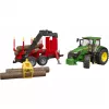 BRUDER John Deere 7R 350 z przyczepą leśną i 4 pniami
