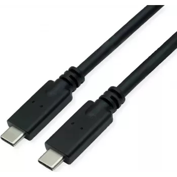 ROLINE Kabel zgodny z USB 3.2 Gen 2 C-C ST/ST 10Gbit/s Emark 100W czarny - Kabel - Cyfrowy/Dane