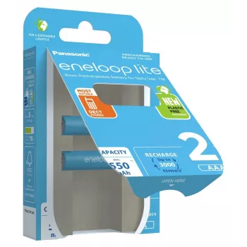 Akumulatory PANASONIC ENELOOP LITE AAA 550 mAh 2 szt. (BK-4LCCE/2CP)