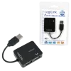 Koncentrator USB LOGILINK UA0139 — 4-portowy USB 2.0, 480 Mbit/s, czarny