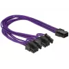 Kabel DeLOCK PCI Express 6 pin - 2 x 8 pin 0,3 m