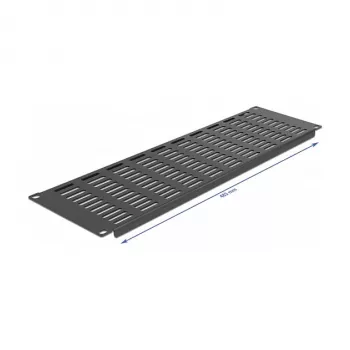 Panel wentylowany DeLOCK 66681 19 cali Panel do szafy sieciowej poziomy 3U czarny