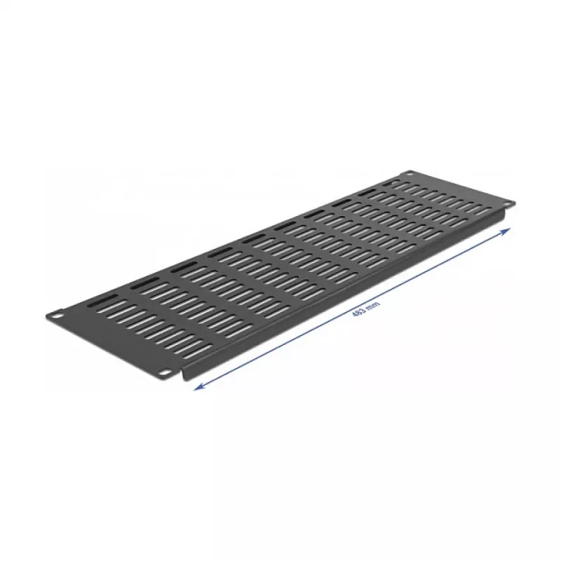 Panel wentylowany DeLOCK 66681 19 cali Panel do szafy sieciowej poziomy 3U czarny