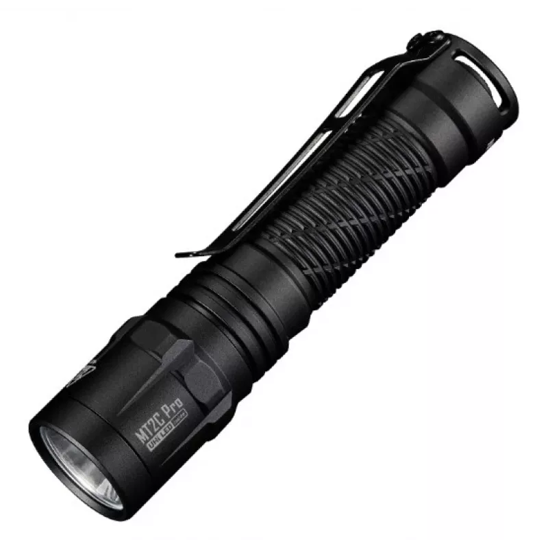 Latarka ręczna Nitecore MT2C Pro, kompaktowa aluminiowa LED, ładowana przez USB, min. 50 lm, wodoszczelna do 2 m, wstrząsoodporna, 117,5 mm, 64 g, czarna