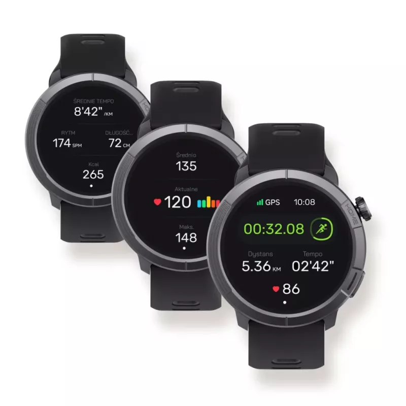 Zegarek Stelio STSWA102BT Activ Pro GPS 46mm Czarna tytanowa koperta