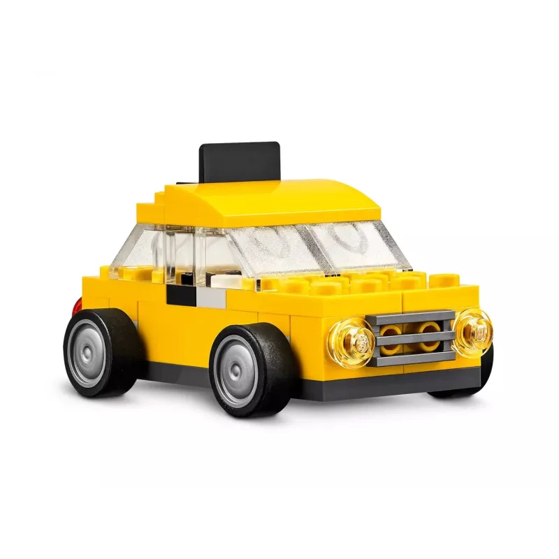 LEGO Classic Kreatywne Pojazdy Kolorowy Zestaw Modeli Samochodów Zawierający Zabawkę Radiowozu Policyjnego i 11023 Classic Zielona Płyta Podstawowa Kwadratowa 32x32 Wypustki Trawnik Budowlany