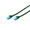 Kabel krosowy Assmann Digitus CAT 5e U-UTP, PVC, AWG 26/7, długość 2 m, kolor zielony (DK-1512-020/G)
