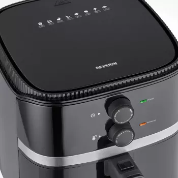 Frytkownica bezolejowa Severin FR 2452 4.3 L 1500 W Czarny Srebrny
