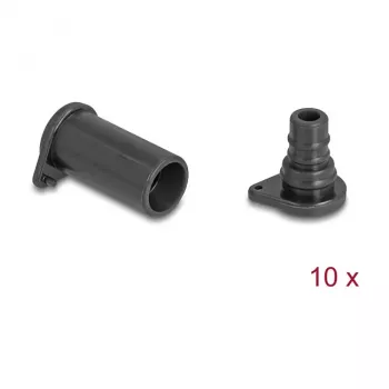 DeLOCK 60671 Port Dust Cover 10 pcs DL4 Silicone Czarny 14x29x14 mm