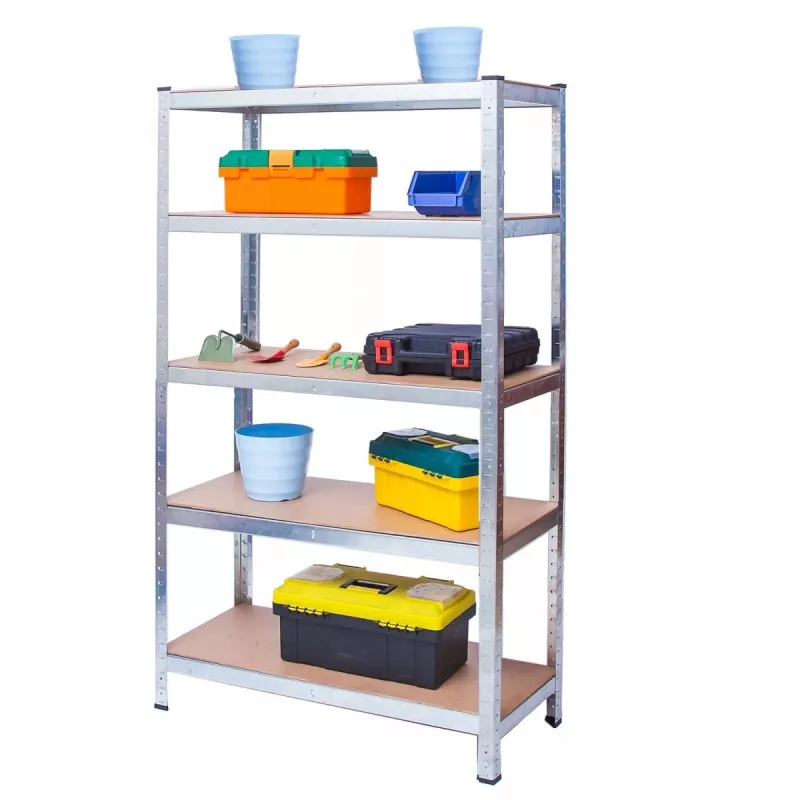Regał magazynowy GreenBlue GB378 metal ocynkowany 5 półek, stal cynkowana, 900×400 mm, maks. 75 kg na półkę