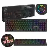 Mechaniczna klawiatura gamingowa SAVIO STYX Outemu Red — pełnowymiarowa 104-klawiszowa, przewodowa USB, RGB, ANSI US International, 1,5 m, czarna