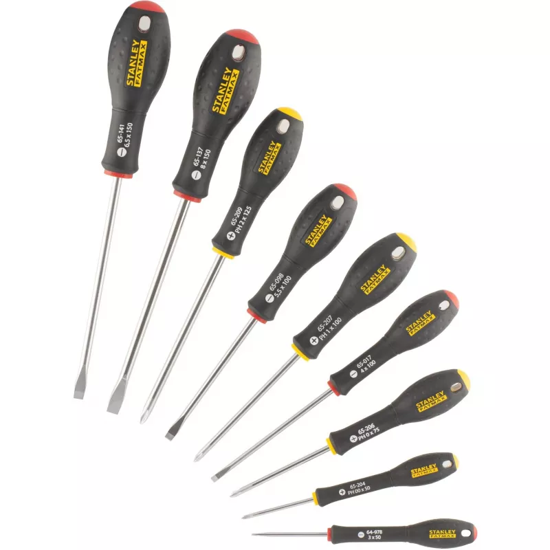 Zestaw wkrętaków ręcznych STANLEY FATMAX FMHT65439-0 — wkrętaki płaskie, różne rozmiary