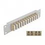Patch panel światłowodowy DeLOCK 10 cali 12 portów LC Quad Beżowy 1U Szary