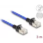 Kabel sieciowy DeLOCK RJ45 cienki 3m Cat6A U/FTP niebieski