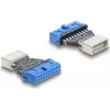 Adapter DELOCK USB 5 Gb/s 20-pinowe złącze (gniazdo kołkowe) na USB-B 5 Gb/s