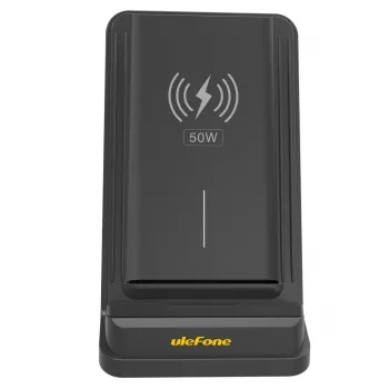 UleFone ładowarka do smartfona do użytku wewnętrznego WCS01 — 50 W USB Type-C, szybkie ładowanie bezprzewodowe, czarna