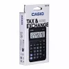 Podstawowy kalkulator biurkowy CASIO MS-8F – 8-cyfrowy, bateria/słoneczny, 26 klawiszy, funkcje walutowe i podatkowe, obliczanie zysku, czarny