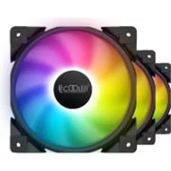 PCCOOLER 120mm HALO-FRGB-3I1 wentylator obudowy PC, 120 mm, 1000–2000 obr./min, ARGB