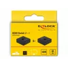 DeLock HDMI 2 - 1 dwukierunkowy 4K 60 Hz kompaktowy – pudełko detaliczne – przełącznik wideo/audio – 2 x HDMI – komputer stacjonarny (64072)