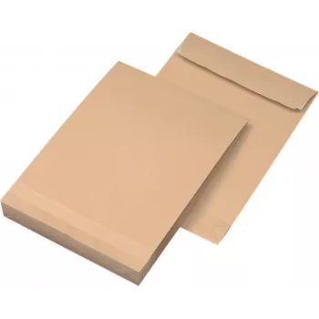 Torby pocztowe MAILmedia B4 brązowe z fałdą 4,0 cm, opakowanie 100 szt.
