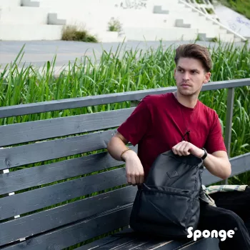 Plecak Sponge Street 15.4 cala Czarny — Plecak na laptopa Sponge do urządzeń 15,4-calowych