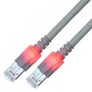 EasyLan saCon DualBoot LED-kabel krosowy S/FTP Cat.6 5m Szary - Kabel - Sieć