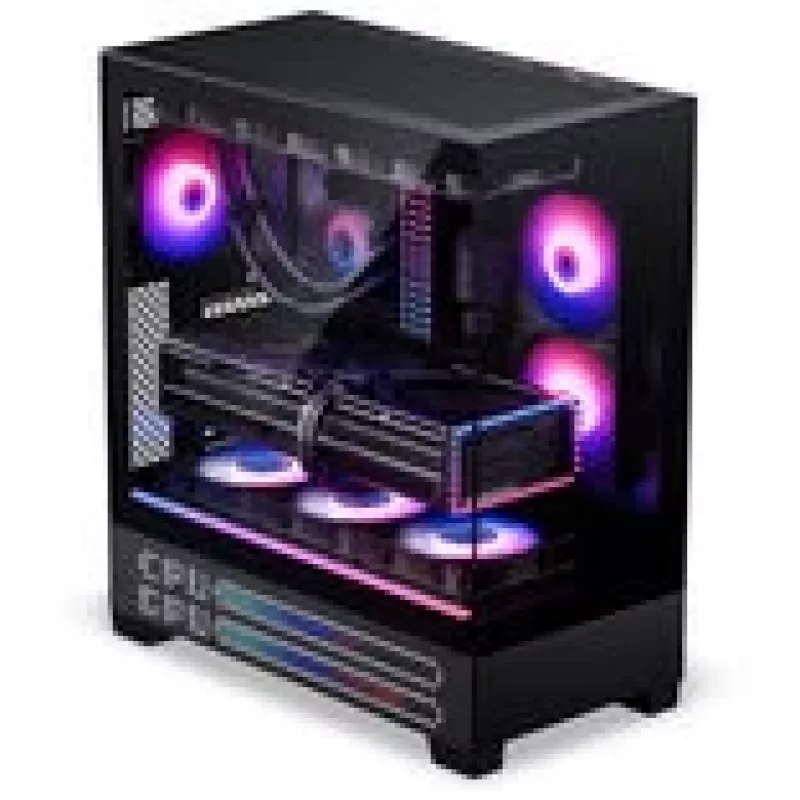 PHANTEKS XT View Matrix PC-Enclosure, Midi-Tower, E-ATX, Tempeczerwony Glass, Matrix LED - czarny (PH-XT523VM1_DBK01)