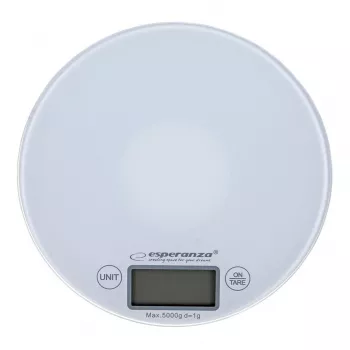 Elektroniczna waga kuchenna ESPERANZA EKS003W, pojemność 5 kg, dokładność 1 g, szkło hartowane, sterowanie dotykowe