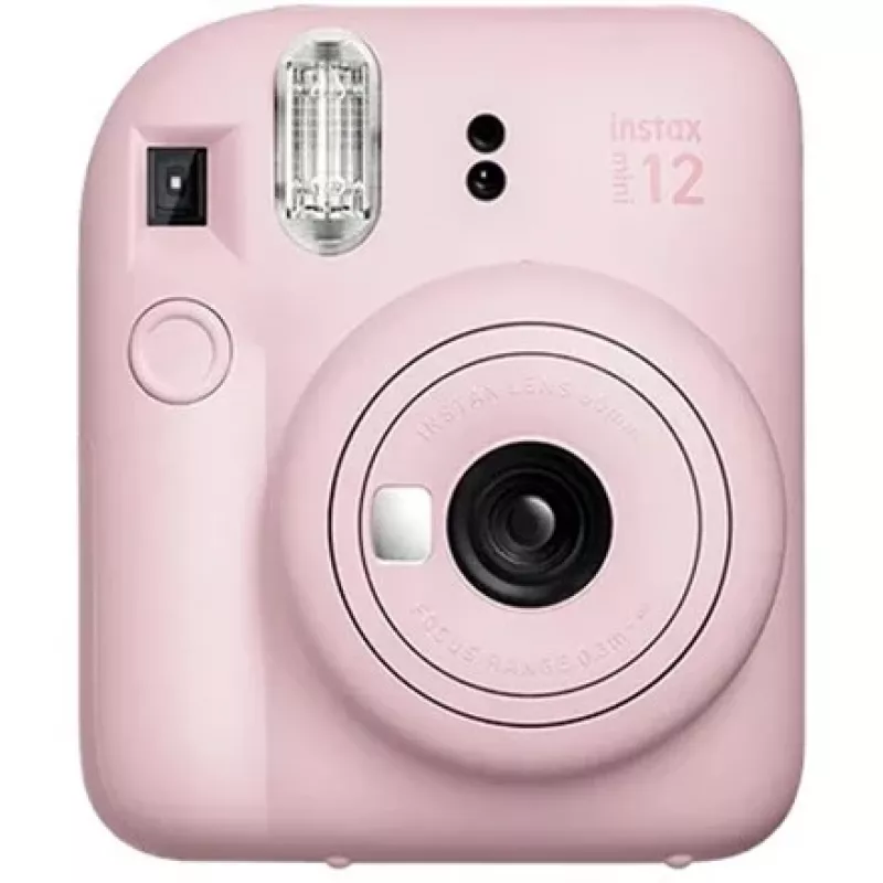 Aparat do zdjęć natychmiastowych Fujifilm Instax Mini 12 różowy — zdjęcie 86×54 mm, film 62×46 mm, ogniskowa 60 mm