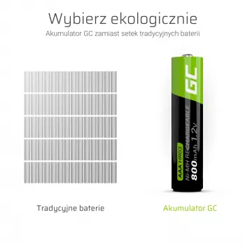 Akumulatory zielony Cell GR04 AAA NiMH 1.2 V 800 mAh 4 szt.