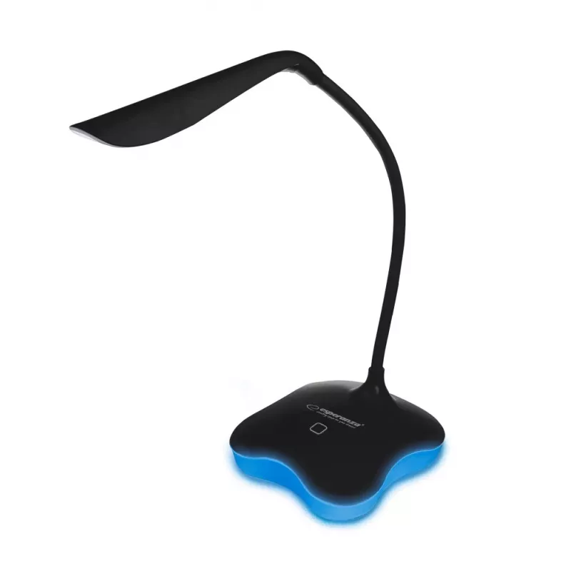 Lampa stołowa ESPERANZA ELD105K MIMOSA — Lampa biurkowa LED z lampką nocną, czarna