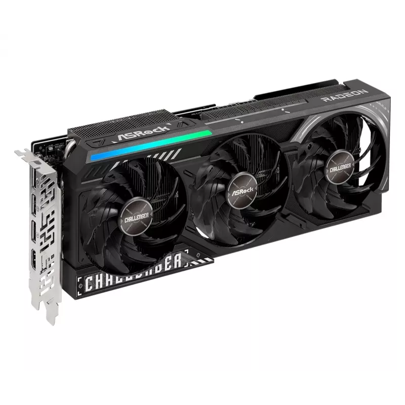 Karta graficzna ASRock Challenger Radeon RX 9070 XT — 16 GB GDDR6, 256-bit, PCIe 5.0, chłodzenie aktywne 3-wentylatorowe