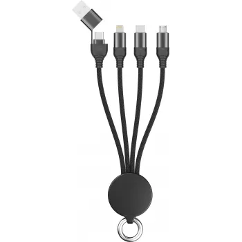 Kabel USB 2GO 797363 USB A/USB C USB C/micro-USB B/Lightning Czarny