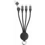 Kabel USB 2GO 797363 USB A/USB C USB C/micro-USB B/Lightning Czarny
