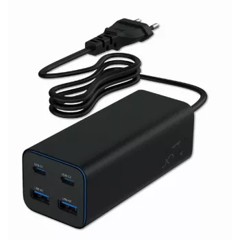 Ładowarka Gembird TA-UC-2A2C-PD100-01-BK do laptopa, smartfona, czarna, AC, szybkie ładowanie, do użytku wewnętrznego